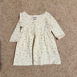 Old Navy Cream and Gold Heart Dress